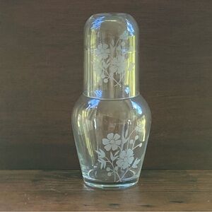‼️ SOLD ‼️ Hand Blown Etched Bedside Carafe